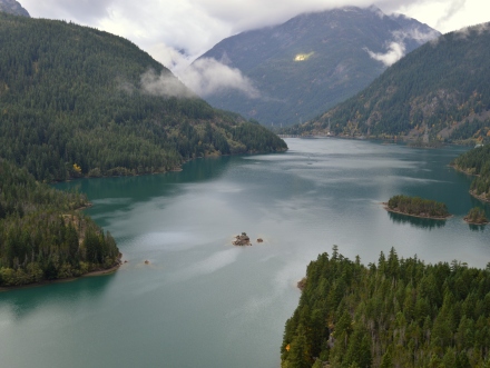 Diablo Lake. Another dam made lake in Washington state.